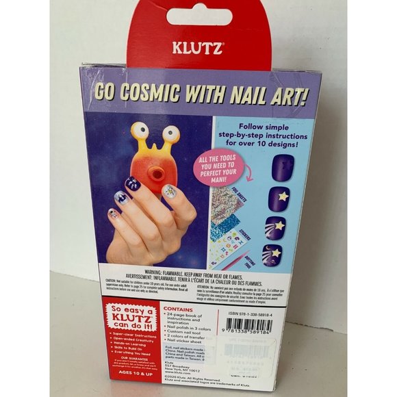 Foil & Polish Nail Studio Decoration Set Galaxy Colors 3 Polish 2 Foil & Sticker - Picture 2 of 2